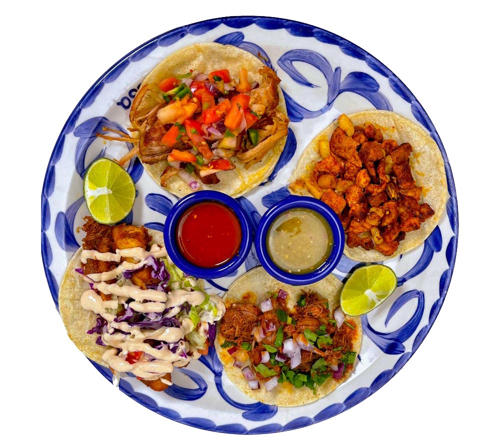 Mexican food creative background for menu and restaurant. Typica
