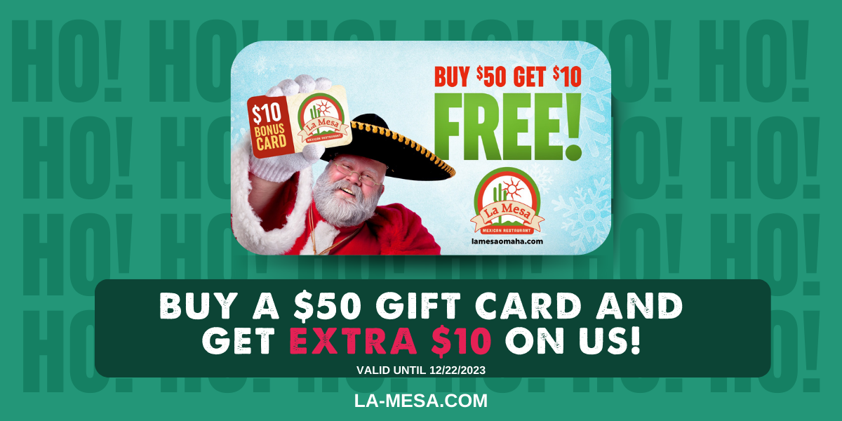 La Mesa Mexican Restaurant - gift cards
